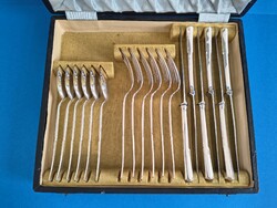 Silver Breakfast Cutlery Set for 6 People, English Beaded Style, 18 Pieces, 554g