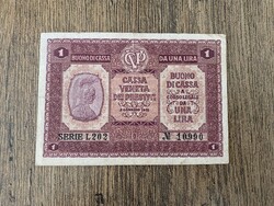 Olaszország 1 Líra 1918 VF+