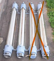 2 db DDR .Ipari robbanásbiztos loft lámpa.163-cm. 21-kg!