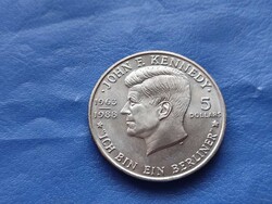NIUE 5 DOLLÁR 1988 KENNEDY! UNC! RITKA NAGY MÉRETŰ ÉRME!