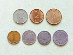 Bulgária 7 db Különböző Érme 1 2 5 10 Sztotinka 1912-2000