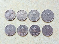Horvátország 8 db Különböző Érme 1 2 5 Kuna 1993-2017