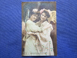 Postcard: K.Pálmay Ilka and Petráss Sári from 1906 (Urszinyi Ilona correspondence, see below!)
