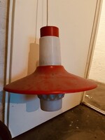 Retró / Mid-Century piros-szürke függesztett mennyezeti lámpa