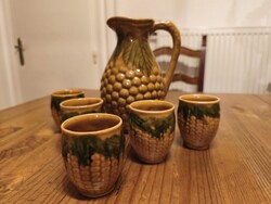 Hungarian Maize Pattern Wine Set from Magyarszombatfa