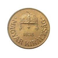 Magyarország,1 fillér 1935 EF+ bronz