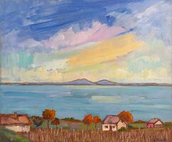 Balatoni ősz (50x60 cm) (Rálátás Fonyódra)