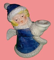 1975. HUMMEL GOEBEL Art Deco porcelán figura angyalka gyertyatartó 10 cm a képek szerint 1.