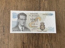 Belgium 20 Francs 1964 XF