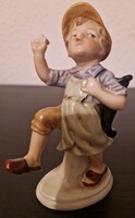Antique German W&A Bertram Porcelain Little Boy Figurine