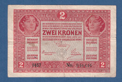 2 Korona 1917 bélyegzés nélkül F