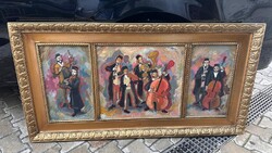 Klezmer musicians in triptych, Mane Katz