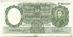 50 peso pesos 1968-69 San Martin portré Argentina
