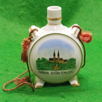 Zsolnay 'Mária Gyűdi Emlék' porcelain flask 1925-34