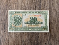 Görögország 20 Drachmai 1940 VF