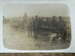 -AX960- I. Világháború katonai fotó kutyafogat kutyás szekér fotográfia Monarchia katona kép vh