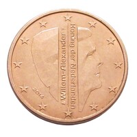 Hollandia,1 eurocent 2014 aUNC+ réz