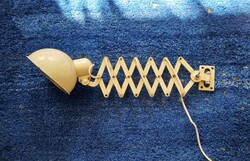 Kaiser Idell forma vintage 30-as évek ollós fali lámpa Bauhaus harmonika műhelylámpa falilámpa