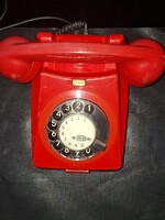 Retro Rotary Phone in Red