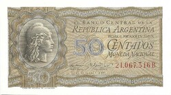 50 centavo centavos 1951 Argentina UNC