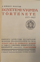 A Királyi Magyar Egyetemi Nyomda története