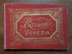 Ricordo di Venezia (Velencei emlék) szecessziós képeslap-leporelló /Litografia Veneziana