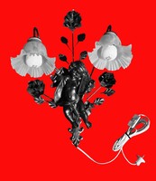Antique Style Wall Sconce with Angel Figurine