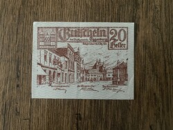 Ausztria 20 Heller Eggenburg 1920 VF