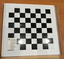 Luxus Bauscher Weiden valódi márvány sakktábla (50x50 cm, nehéz gyűjtői darab)