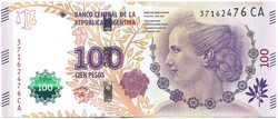 100 peso pesos 2016 Argentina UNC