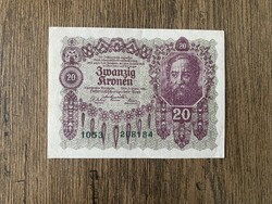 Ausztria 20 Korona 1922 XF+