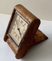 JAEGER-LECOULTRE Travel Alarm Watch from the 1930s, Leather Case. Working video. Negotiable