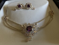 Silver Set with Cut Cubic Zirconia