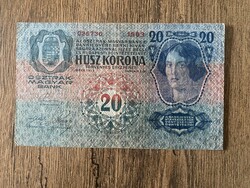 Osztrák-Magyar Monarchia 20 Korona 1913 F+