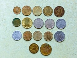 Jugoszlávia 17 db Különböző Érme 5 10 20 50 Para 1 2 10 Dínár 1938-1994