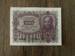 Ausztria 20 Korona 1922 VF