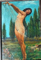 Herbert James Draper: Water Nixie (The Water Nixie) – Framed Enchanting Oil Painting
