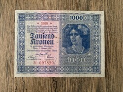 Ausztria 1000 Korona 1922 F