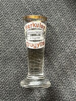 Hercules digestive bitters, the best medicinal drink, advertising glass, 1910, Kann Lipót és Fia