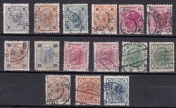 1899-1906 Ausztria Ferenc József Pecsételt Bélyegsor 15db