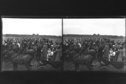 Antik Sztereó üvegnegatív  Frankfurt am Main környéke lovas katonai díszszemle kb. 1910 körül - 4db