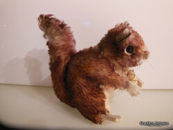 STEIFF - MÓKUS - SZÁMOZOTT - MUZEÁLIS  16 x 16 cm  - CÍMKÉVEL - GYŰJTŐI DARAB -