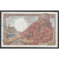 Franciaország,20 francs 1943 aUNC+