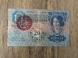 Osztrák-Magyar Monarchia 20 Korona 1913 VG Magyar Felülb.