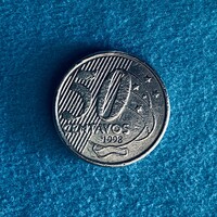 Brazília - Brazil - 50 centavos - 1998 coin - rare