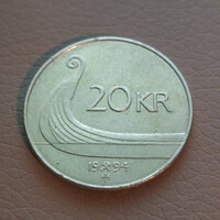 Norvégia 20 korona, 1994