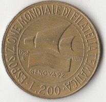 Régi olasz pénz, 200 líra