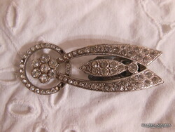 NYAKKENDŐTŰ - CSIPESZ - FÉM - KÖVEKKEL - RÉGI - BÉCS  6,5 x 2 cm - VASTAG