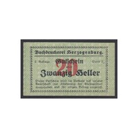 Ausztria,20 heller - Herzogenburg Buchdruckerei - Könyvnyomdai szükségpénz aUNC+