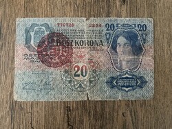Osztrák-Magyar Monarchia 20 Korona 1913 G Magyar Felülb.